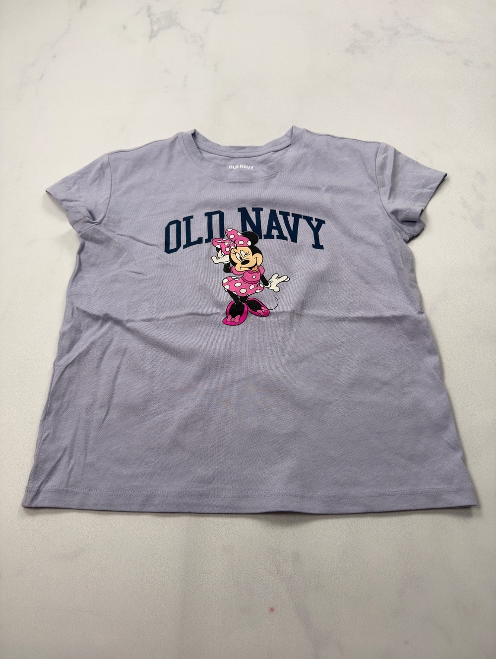 Old Navy Minnie Mouse Graphic Tee Lilac 2010s Retro - Girls M